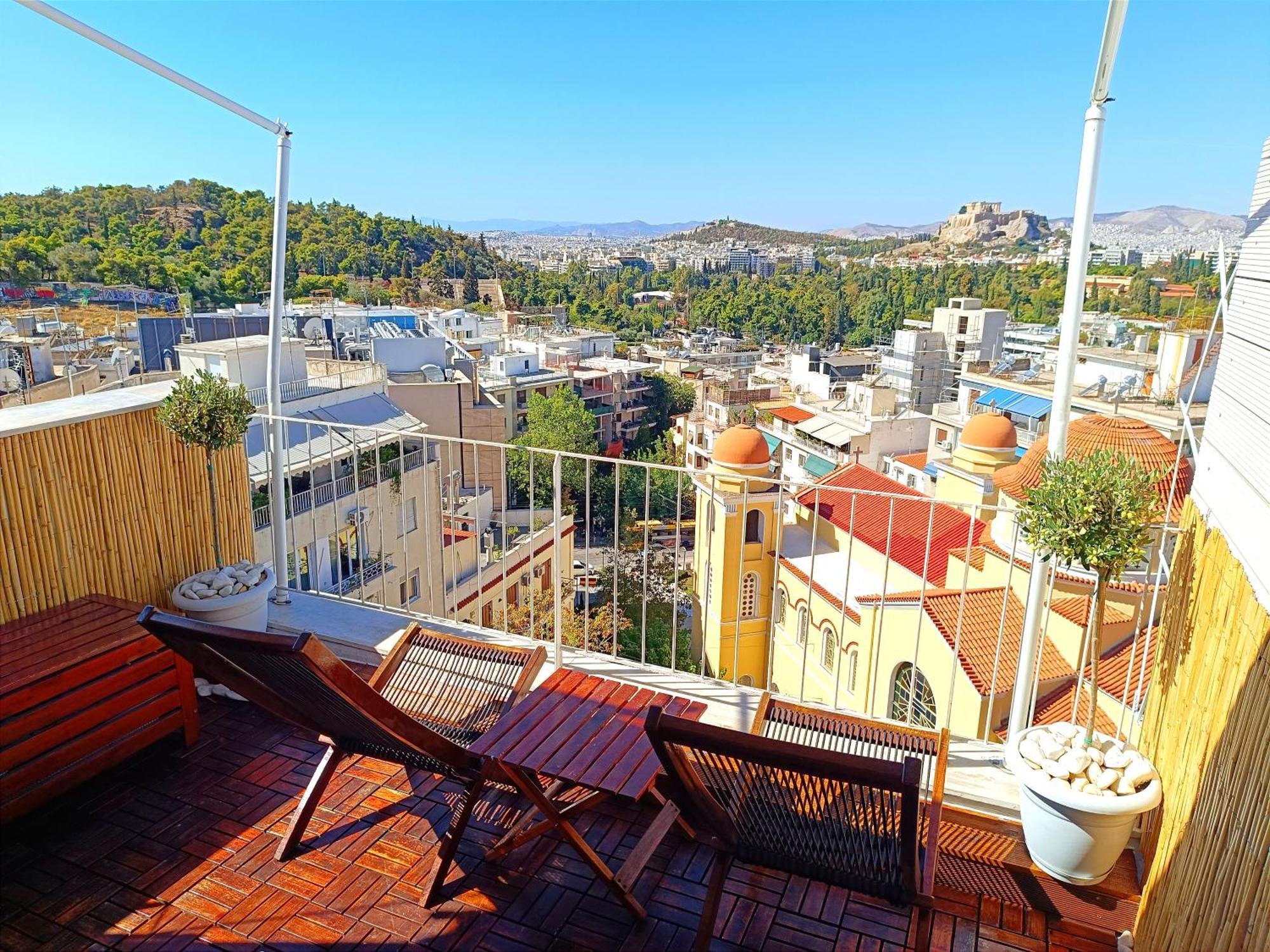 Penthouse With Acropolis View Apartment Athena Bagian luar foto