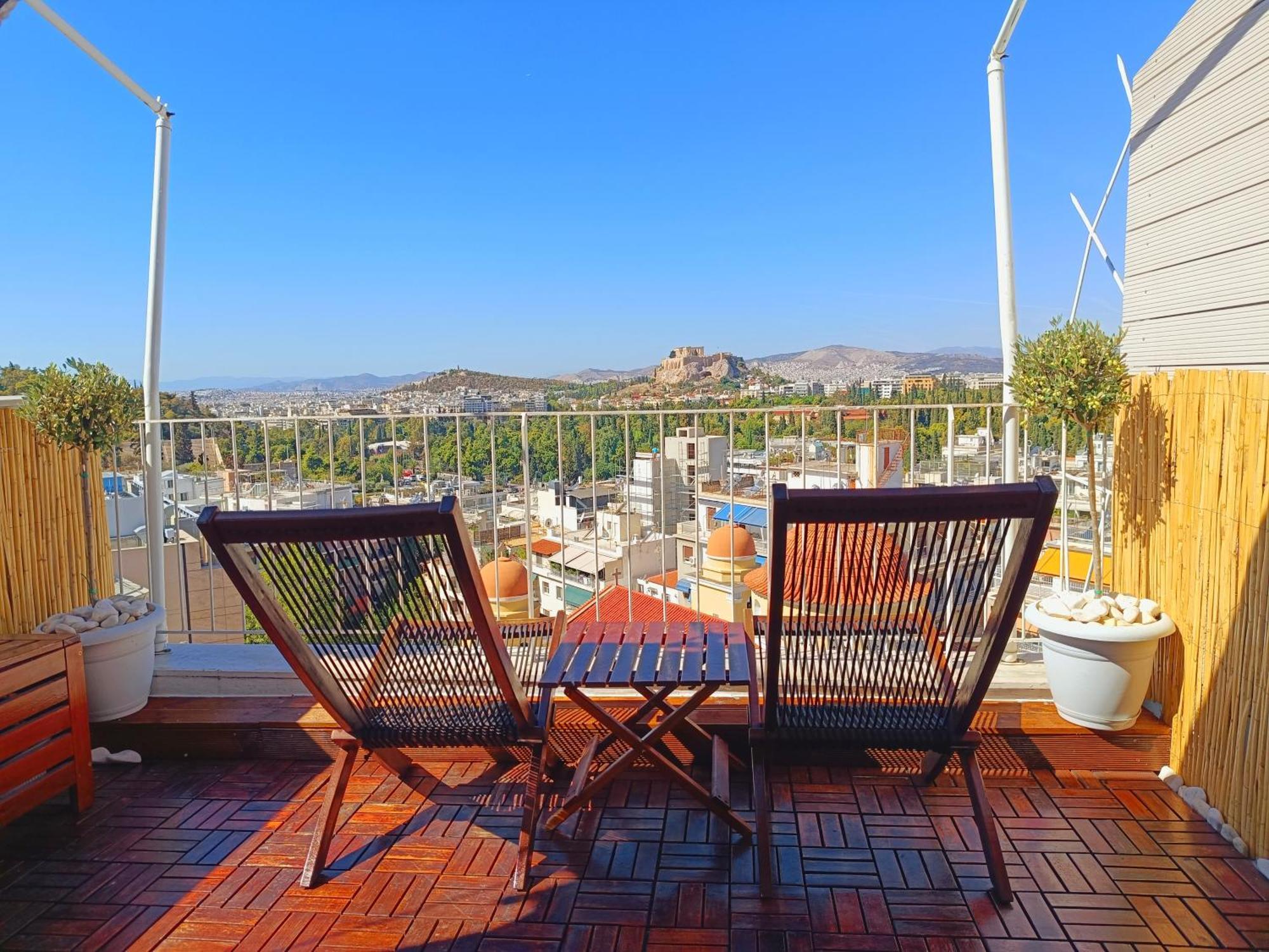 Penthouse With Acropolis View Apartment Athena Bagian luar foto